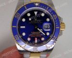 Copy Rolex Submariner Two Tone Gold Blue Face Watch 40mm Automatic
